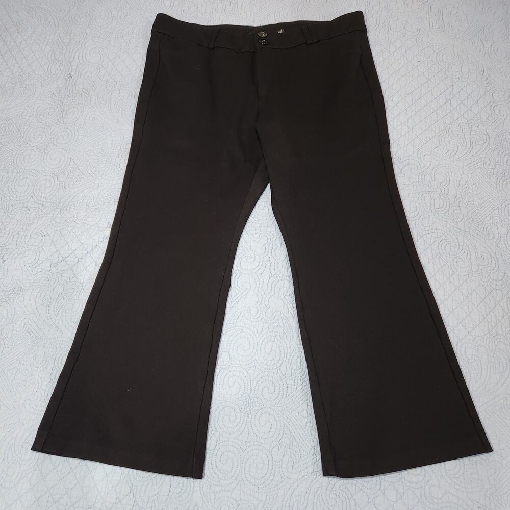 Studio by Torrid Rayon Trouser Boot Black Ponte Pants Slacks Size 20